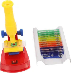 Present for Young Explorers Fun BESPORTBLE 1 Set DIY Microscope for Educational Science allegory consent flight sample responsible Experiment Tool with Specimens Great 