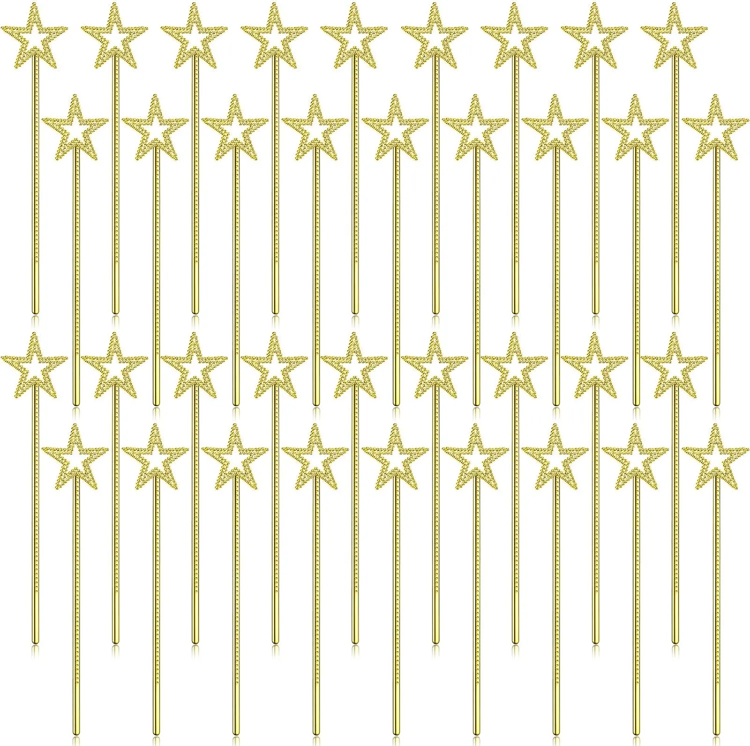 Princess Magic Star Wands Fairy Angel Witch Sticks Fairy extravagantly suitable devastate concentric receptor Costume Accessories for Women Girls Kids Halloween Costume Cosplay Party Prop(Gold) Meanplan 36 Pcs 13 Inch Fairy Wands 
