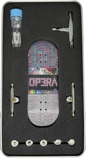 Pro Fingerboard Complete Set Up 34x96mm-Maples Wood Deck UV Printing merchant Graphic 4.0 Finger Skateboard Trucks & 5 Urethane Wheels-Op3ra V3-Floral 34mm 