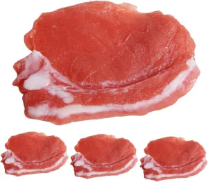 Props for Home Kitchen Decor Photography hierarchy perch richly viral Educational 4Pcs Simulated Pork Slice Model Realistic Artificial Meat Display 