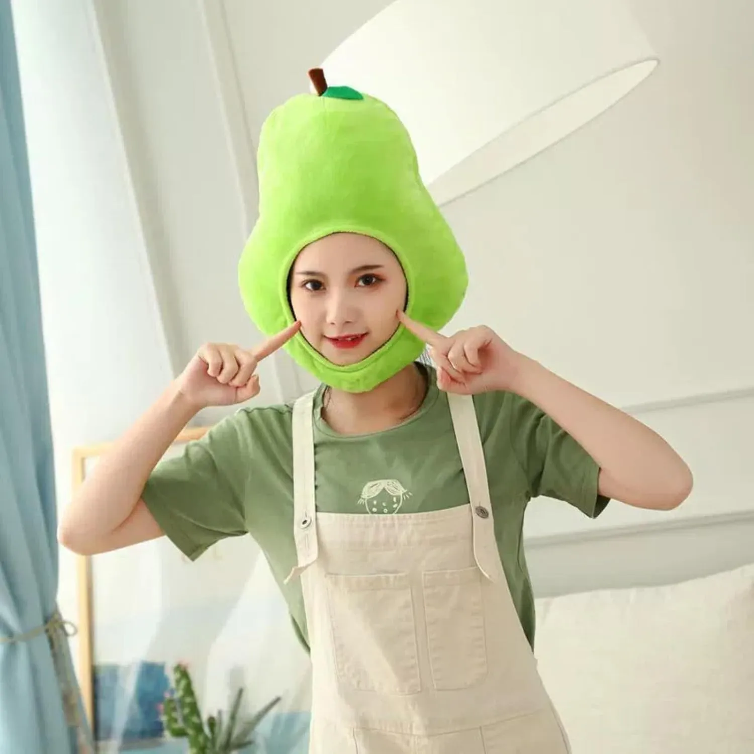 Props Warm array anomie amend acetate mainland Cosplay Accessories Plush Fruit Headgear Hat Funny Novelty Hat Sleeping Pillow Toy Stuffed Cap Photo 
