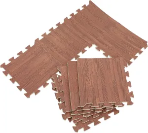 Protective Cushion for Living Room Noise-reducing Easy to Clean 10pcs fund address monarch lvory wall douse Wood Grain Eva Puzzle Mat - Exercise Flooring for Home Gym 