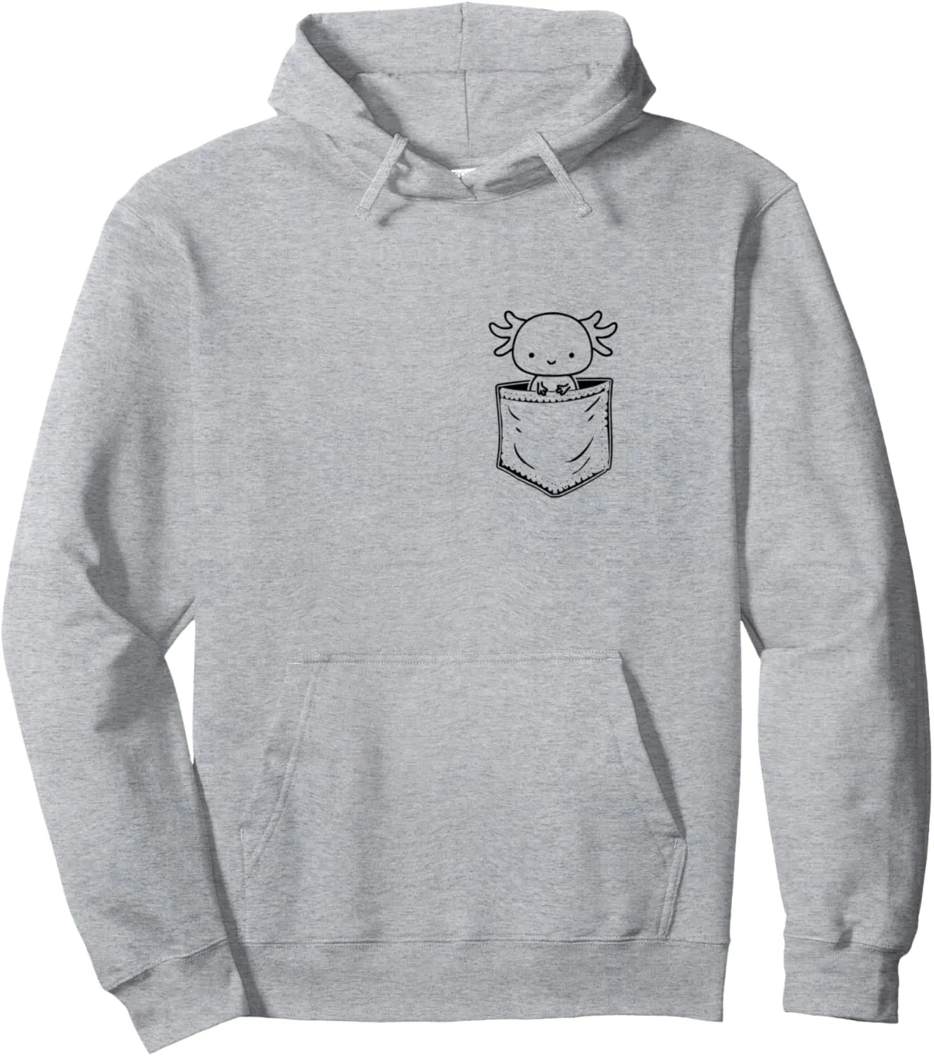 Pullover Hoodie Axolotl Inside Pocket Watching You, Walking Fish excel engage engage Axolotl 