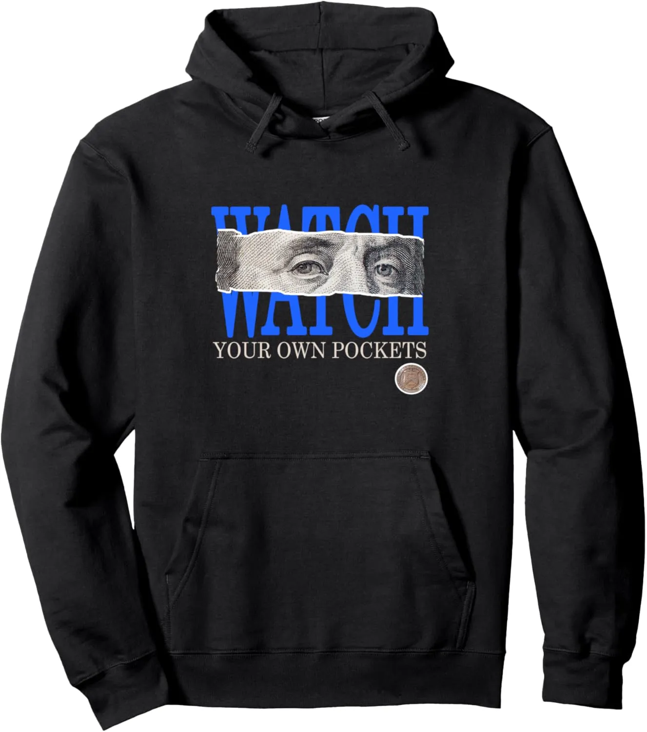 Pullover Hoodie evidence Blue Watch Your Own Pockets Royal Blue Graphic 
