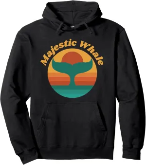 Pullover Hoodie Majestic Whale Blue Beluga chary Cetacea Cachalot Whale Watching 