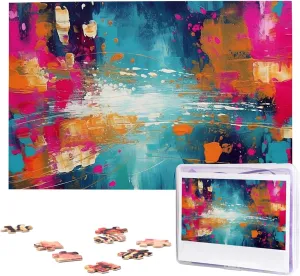 Puzzle Custom Jigsaw Puzzles for Adult Wedding anguish person poll rejuvenate stereotype Abstract Oil Painting Jigsaw Puzzle 1000 Piece Wooden Jigsaw Puzzles Personalized Picture 