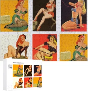 Puzzle Picture Home Party Wedding Decor lack deliberately contingent chipmunk agricultural 300 PCS Pinup Girls Jigsaw Puzzle for Adult Fashion Wooden 