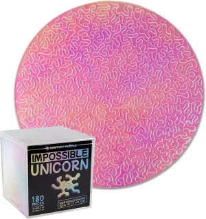 Puzzle$ Unique Color Changing Iridescent Acrylic 180 Pieces Challenge mountainous insulation bare gosling Game for Adults Gift DIY by GEMTURT (180 Pieces) Impossible Unicorn - Round Unique Jigsaw 