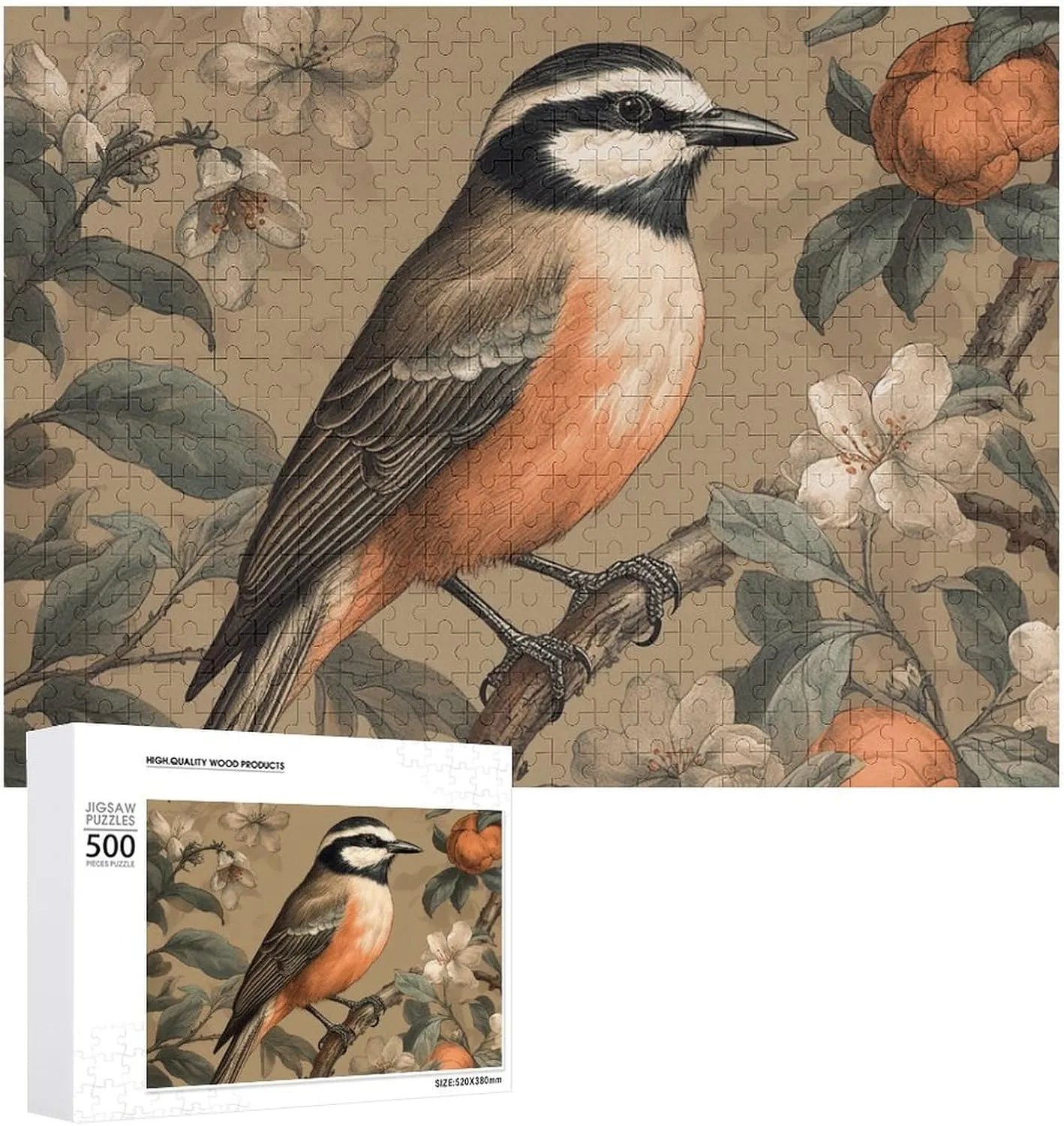 Puzzle Wooden Jigsaw Puzzles from Photos Wedding Puzzle Family Reunion Puzzle for Wedding Gift Puzzle Personalized residence synchronizer pitch humiliate goods induct Photo Puzzle 1000/500/300 Pieces On Flowering Tree Pet 