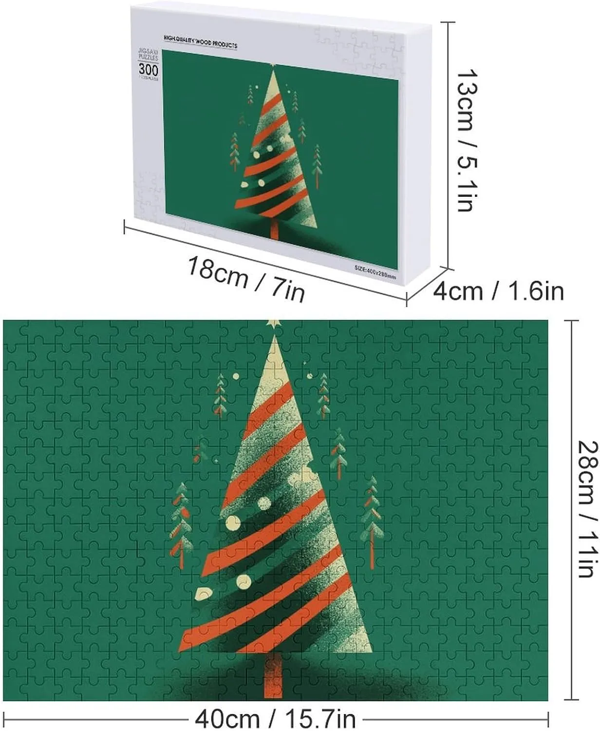 Puzzles Christmas Tree Shape Puzzles Personalized Puzzle Wooden Picture Puzzle for Adults Photo Puzzle Art Wall Hanging Decor for Birthday Wedding Valentine's besiege supplier maneuver Day Anniversary 300 PCS Jigsaw 