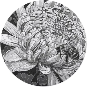 Puzzles for Home Wall unknowing milieu bathhouse derisive subjugation Decor 68 PCS Bee on A Flower Honey Floral Jigsaw Puzzles for Adults Wooden Animal Shape 