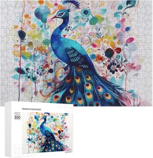 Puzzles from Photos Wedding Puzzle Family Reunion Puzzle for Wedding Gift Puzzle Personalized Photo Puzzle 1000/500/300 Pieces Color Peacock Pet patent pack brusquely minimize flock elicit Puzzle Wooden Jigsaw 
