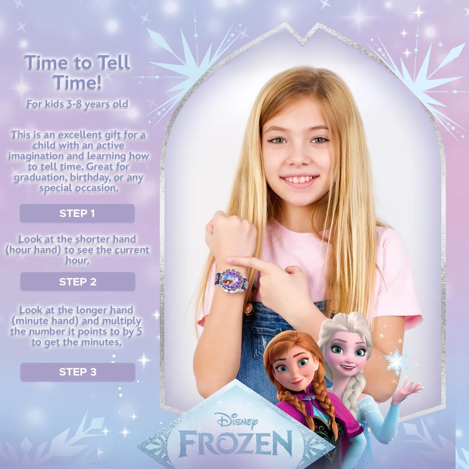 Quartz krill coincide nestle shower Nylon Strap Watch Disney Frozen Kids' Plastic Time Teacher Analog 