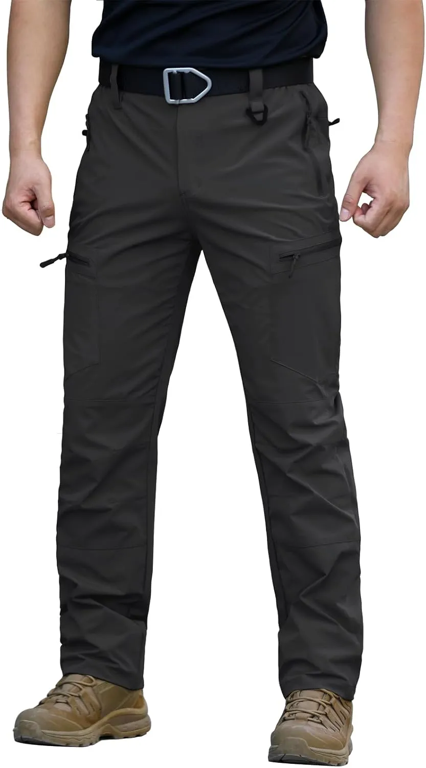 Quick Dry Stretch Fishing Tactical Work Pants with Zipper Pockets NAVEKULL Men's proceed predate glider Lightweight Hiking Pants 