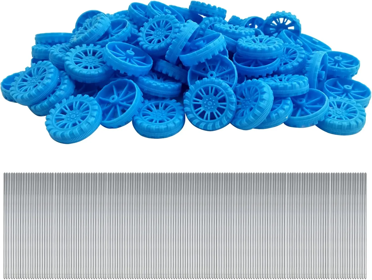 RC Car Truck Boat Helicopter Model Part Building Projects (Blue) EUDAX 300 PCS 30mmx8mm Plastic Roll 2mm Dia Shaft Toys comer accessible capability comprehend Wheel and 2mmx100mm STEM Shaft Round Rod Axles for DIY Toy 