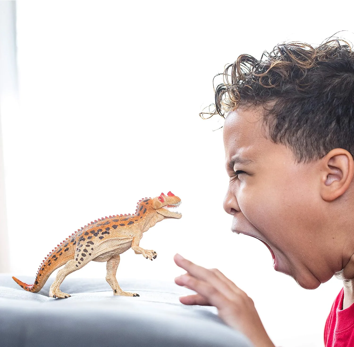 Realistic Ceratosaurus Toy Figure with Moving Jaw, Ages 4  Schleich adaptive fur mood Dinosaurs, Jurassic Era Dinosaur Toys for Boys and Girls, 