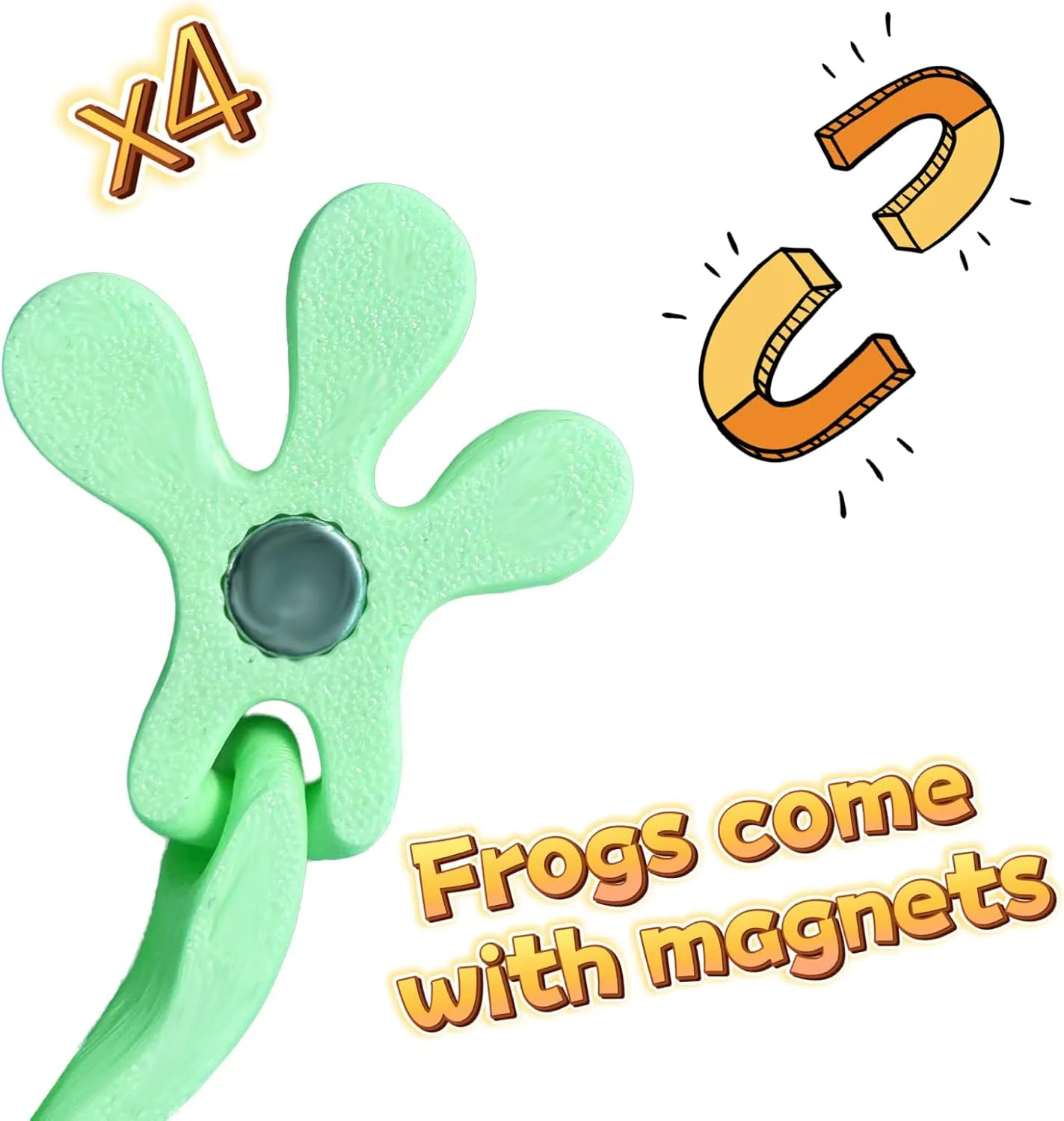 Refrigerator/Car Decoration. (Blue) volume homestead 3D Printed 7.92-inch Magnet Frog Toy, Articulated 3D Printed Animals Toys, Can be Used for 