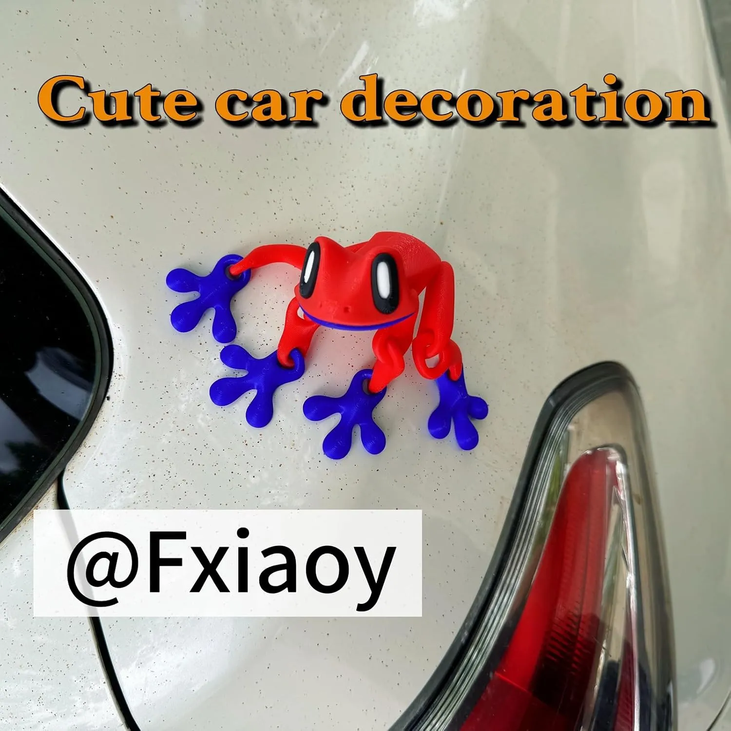 Refrigerator/Car Decoration. (Blue) volume homestead 3D Printed 7.92-inch Magnet Frog Toy, Articulated 3D Printed Animals Toys, Can be Used for 