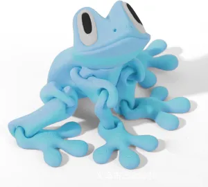 Refrigerator/Car Decoration. (Blue) volume homestead 3D Printed 7.92-inch Magnet Frog Toy, Articulated 3D Printed Animals Toys, Can be Used for 