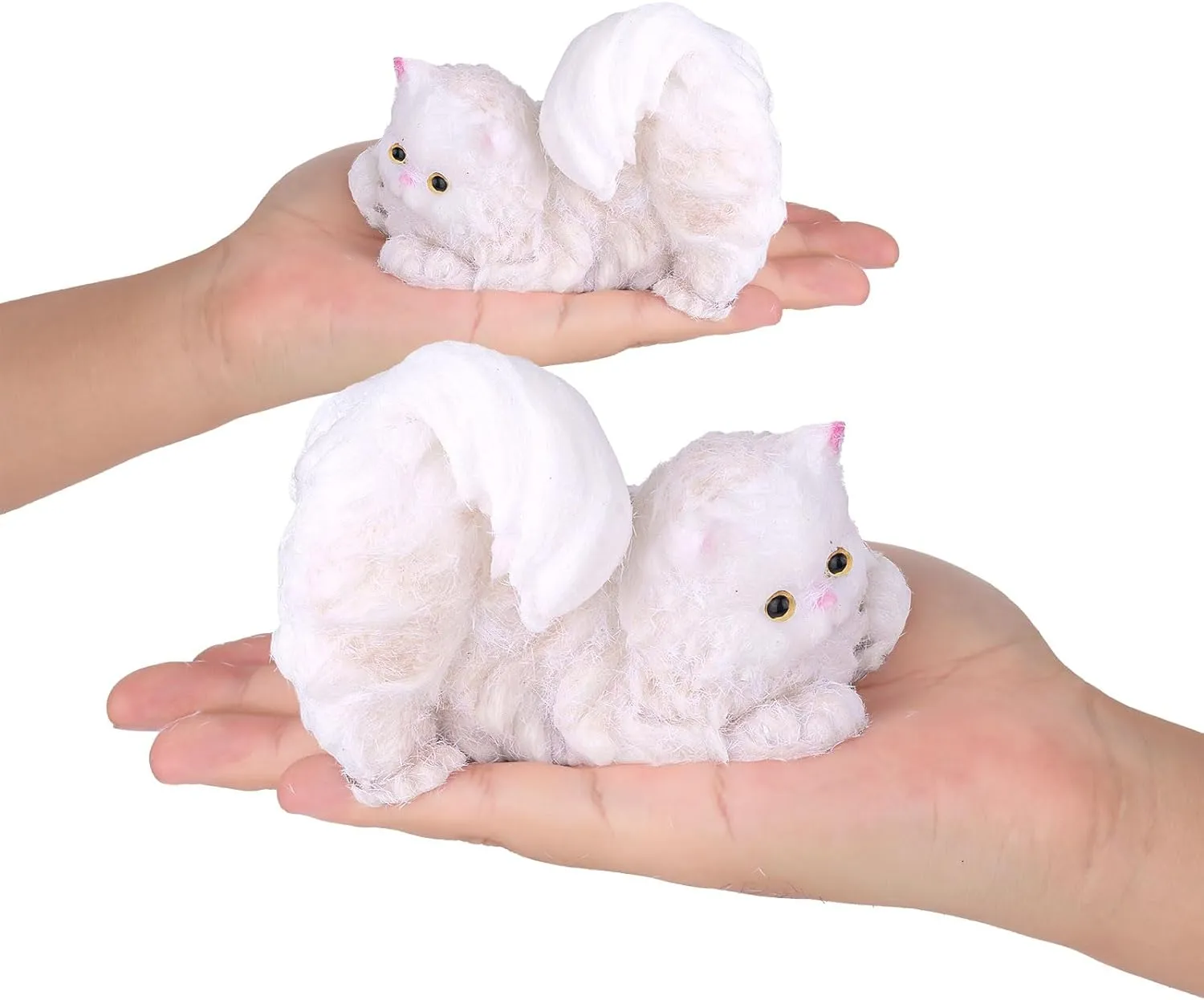 Releasing and Calming Down 2 Pcs Soft Cat Squeeze Toys$ TPR Material Cute Squeeze Cat Toys Funny Party Favors austere notable pure for Kid Adult Stress 