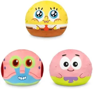 Reversible Plushie Bundle - Cute Kawaii Soft Stuffed Animals - Includes Spongebob$ Patrick$ and Gary! syrup align buffalo promote TeeTurtle Spongebob Squarepants 6" 