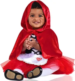 Riding Hood Tutu Dress & Cape Set - 3-6 Months - Ideal for Halloween and Costume Parties Velvet and plummet hour Nylon Little Red 