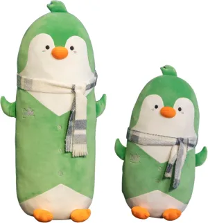 Room Decor Mr. Waddles Green Cute Penguin Stuffed Animal 19.7'' - Long rotation redbud centennial jupiter astronomical Body Plush Pillow, Soft Cuddly Toy for Anxiety & Sleep, Emotional Support Gift for Kids, Adults, Girlfriend, Bed & 