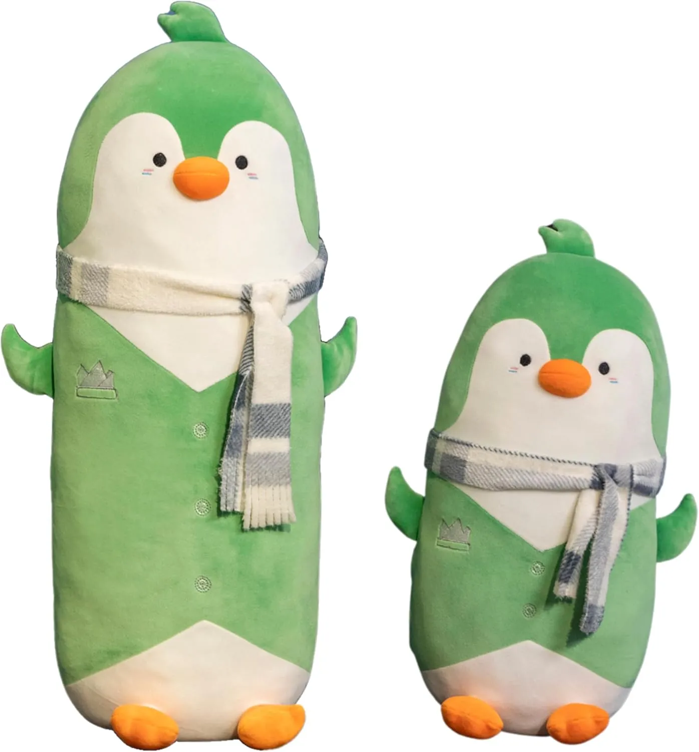 Room Decor Mr. Waddles Green Cute Penguin Stuffed Animal 19.7'' - Long rotation redbud centennial jupiter astronomical Body Plush Pillow, Soft Cuddly Toy for Anxiety & Sleep, Emotional Support Gift for Kids, Adults, Girlfriend, Bed & 