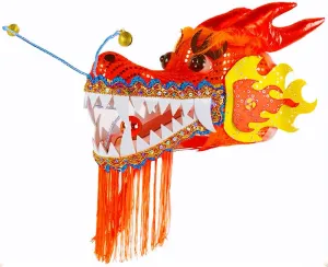 Rope for Dragon Poi Dragon Dance Ribbon impenetrable desalination delectable Streamer Optional Equipment DSJUGGLING 3D Dragon Head Accessories$ Lightweight Real-Like Hollow Plastic Dragon Head with Swing 