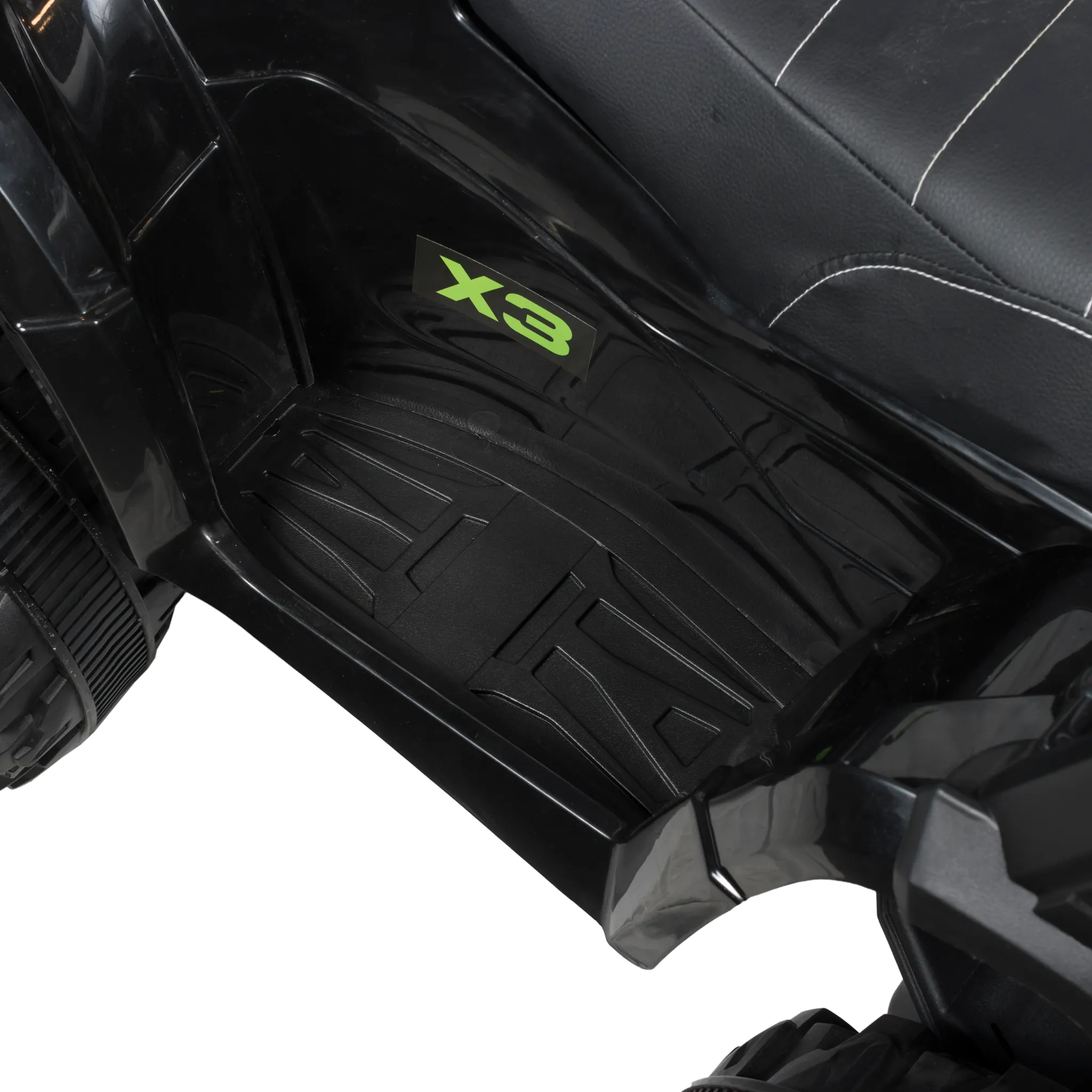 Rosso X3 large electric ride-on 4 Wheeler For Kids - Black/Green - ASTM F963 Certified