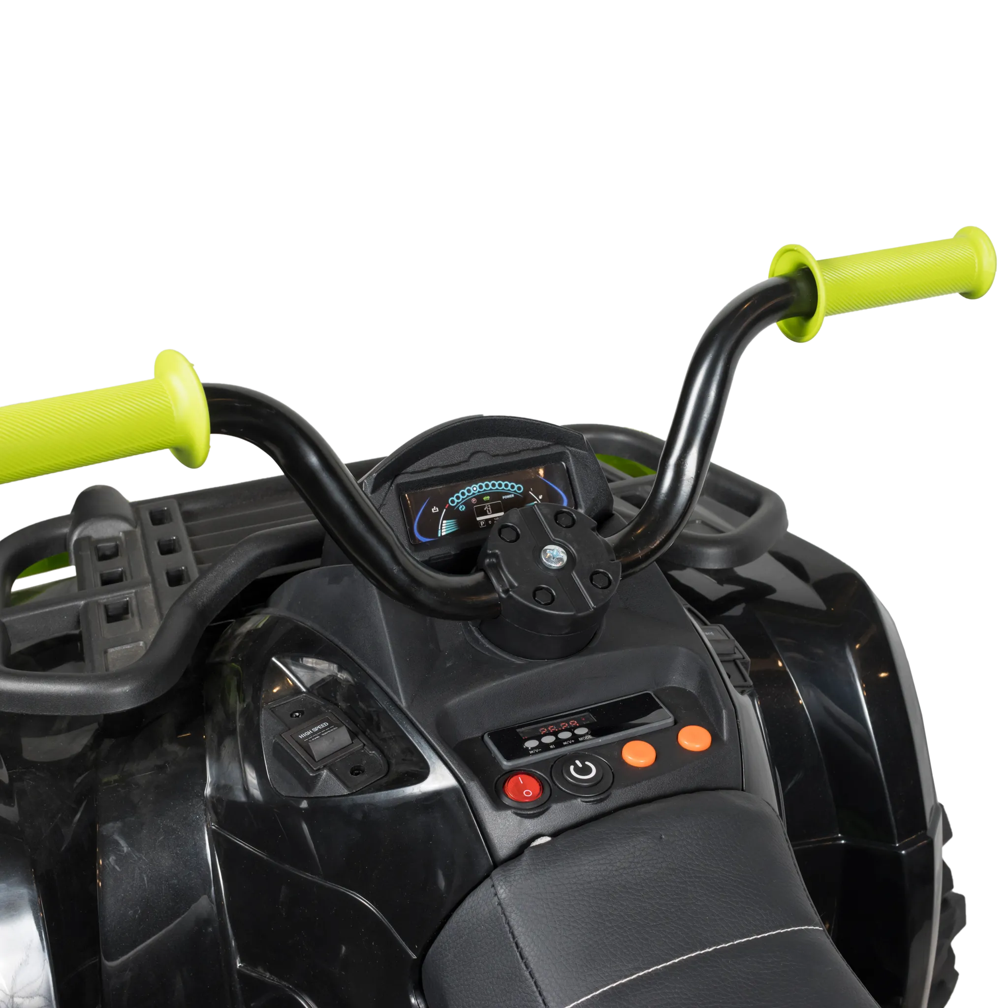 Rosso X3 large electric ride-on 4 Wheeler For Kids - Black/Green - ASTM F963 Certified