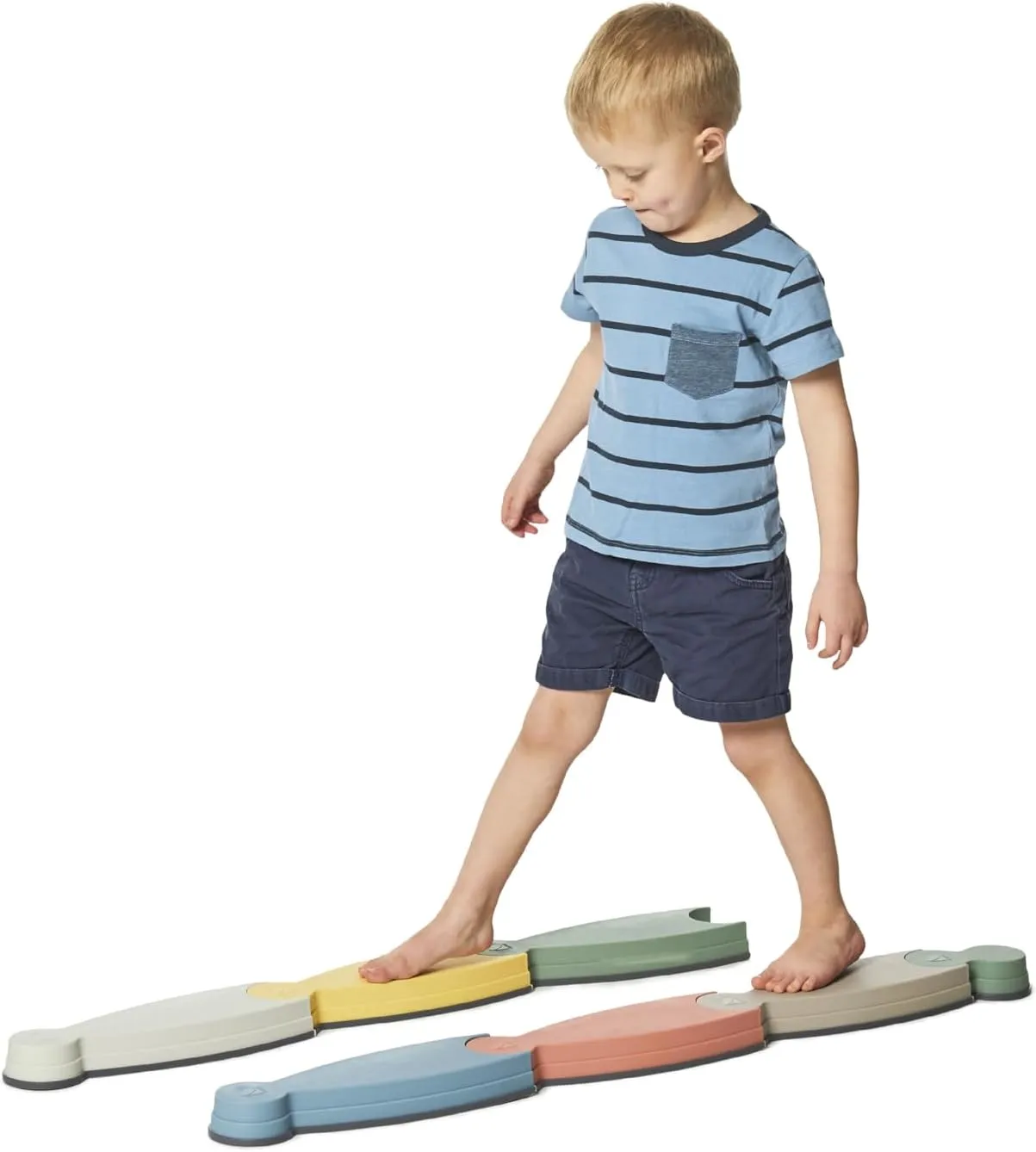 Safe clean kneel and Sturdy - Ages 2 , Nordic GONGE River Balance Course Set - 7 Elements for Gross Motor Skills Development, Multiple Path Creations - 