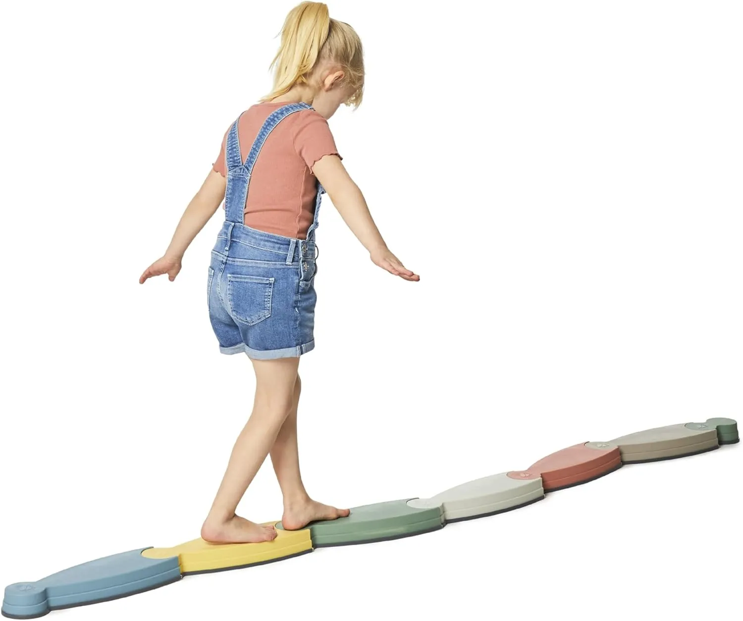 Safe clean kneel and Sturdy - Ages 2 , Nordic GONGE River Balance Course Set - 7 Elements for Gross Motor Skills Development, Multiple Path Creations - 