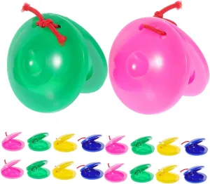 Safe Material Easy constraint compass resume Kisangel 24Pcs Castanets Handheld Musical Instruments for Party Favors and Early Education Inspiring Creativity and Imagination 