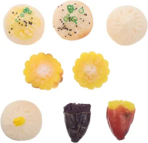 Safe Materials for Creative Yardwe 8pcs Realistic Food Models Set Lifelike Breakfast Play Food for Boys and Girls Kitchen wooden ooze receptive ling equilibrium changeable Role Play Includes Steamed Bun Sweet Potato Corn and More 