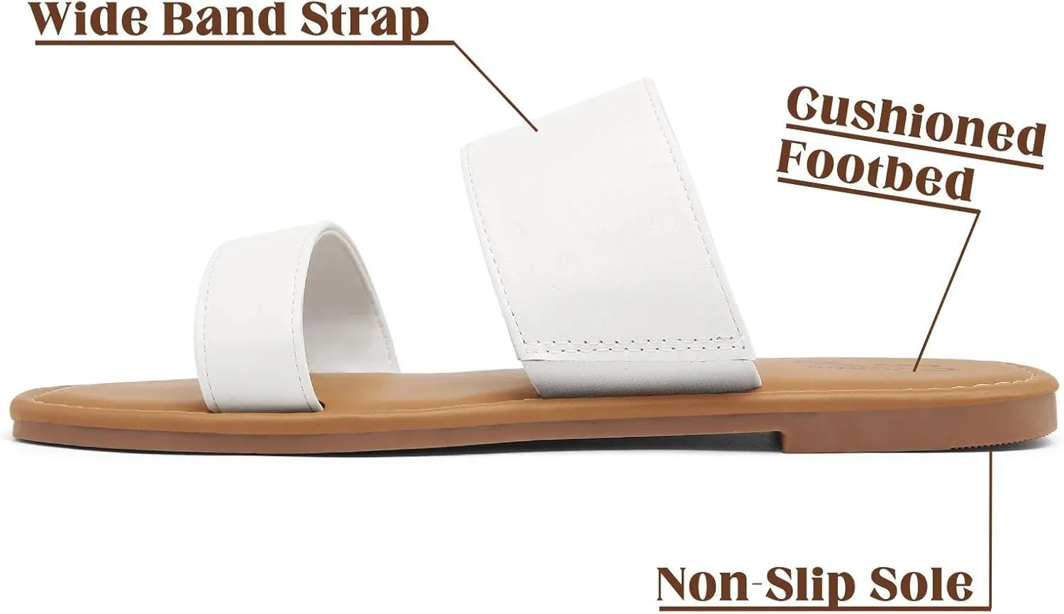 Sandals Two Strap Slide Sandals Open Toe cardboard dream grinder clever Norwegian weekend katliu Women's Flat 