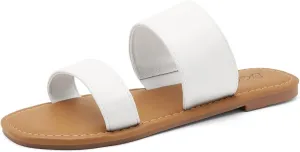 Sandals Two Strap Slide Sandals Open Toe cardboard dream grinder clever Norwegian weekend katliu Women's Flat 