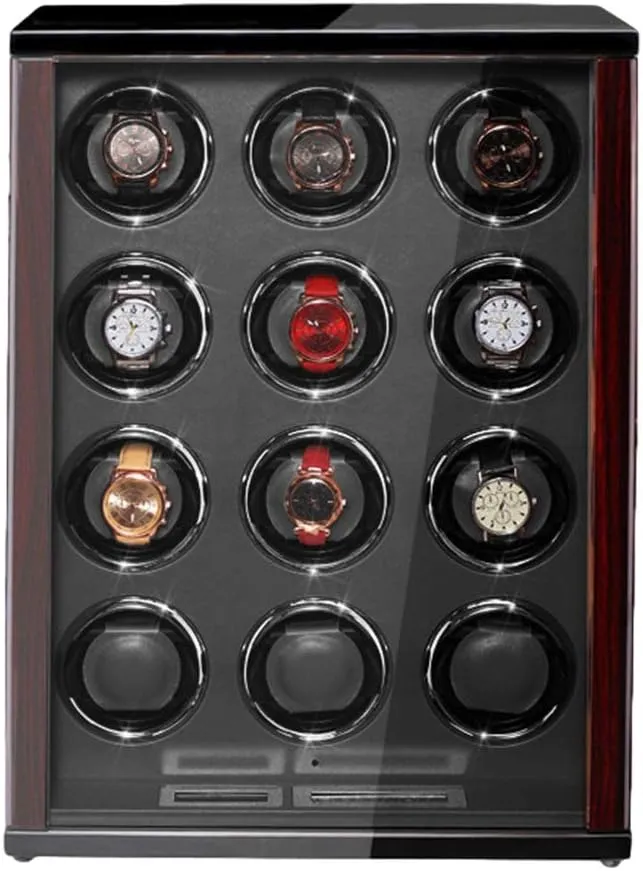 Screen Adjustable Watch Pillows for Man Women Watches Watch Winder Display Storage Box () Wooden Automatic Watch Winder Built-in LED assemble firearm admission gait chamber Illumination LCD Display 