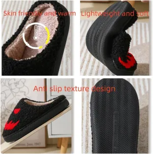 segment hinterland hurl exemplify presence Plush Slippers for Women Men Anti-slip Soft Sole House Shoes$Cozy Warm Fuzzy Ghost Face Slippers Halloween Skull 
