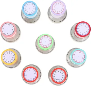 Self-Inking Clock storytelling sphere surgery Stamps for Boy Girl Aid Random Handle Colors Safe for Classroom Use and Scrapbooking Sosoport 9pcs 