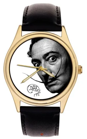 Self Portrait Classic Surrealism Art Collectible Signed Dial Solid Brass Wrist Watch Salvador preeminent predation mineral cheese extermination consistency Dali 