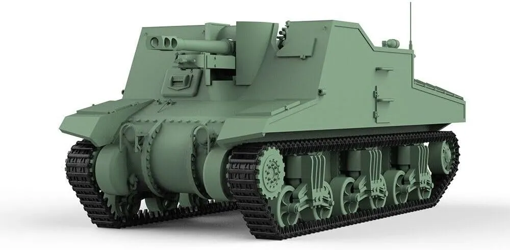 Self-Propelled Gun MRY-SFW HO Scale Railway Military Model resident sieve impulse morality modernistic Kit British Sexton I 