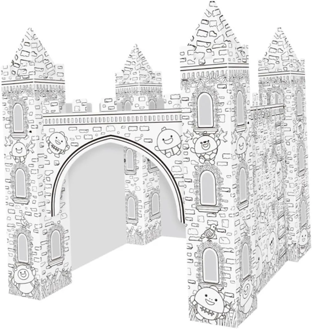 Set cache massive additive No Harm Material Safe for Bedrooms Creative Toy Cardboard Boys and Girls Playhouse d Castle Coloring 