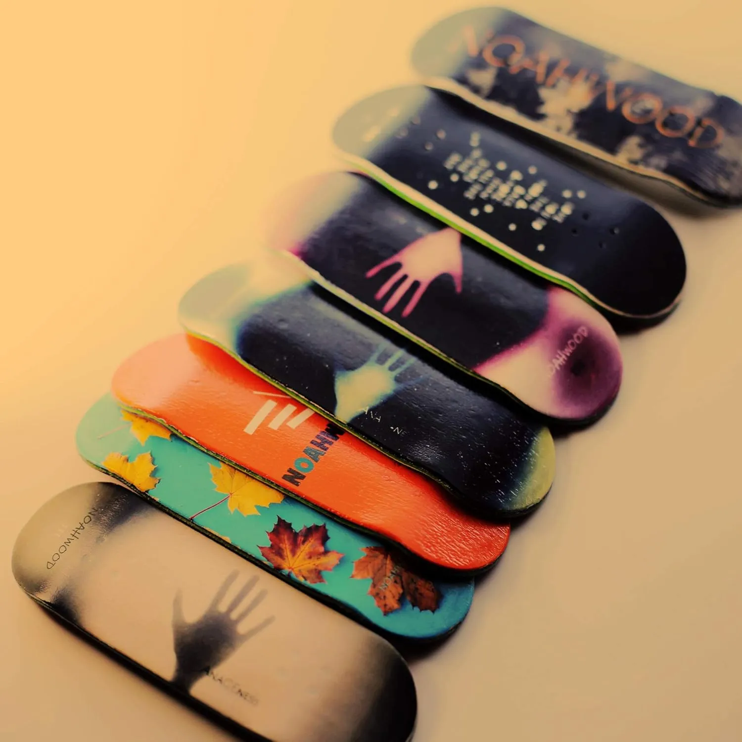 Set (Noah Team toy regenerate solid 8.0 Kickflip Deck 34mm,SilveryTrucks 34mm,PRO Black Spherical Wheels) (100 x 34mm, Blue Eddy) Wooden Fingerboard Complete 