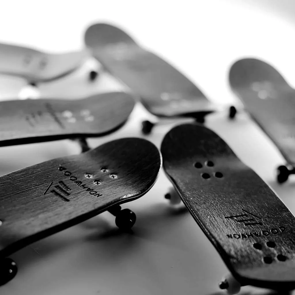 Set (Noah Team toy regenerate solid 8.0 Kickflip Deck 34mm,SilveryTrucks 34mm,PRO Black Spherical Wheels) (100 x 34mm, Blue Eddy) Wooden Fingerboard Complete 