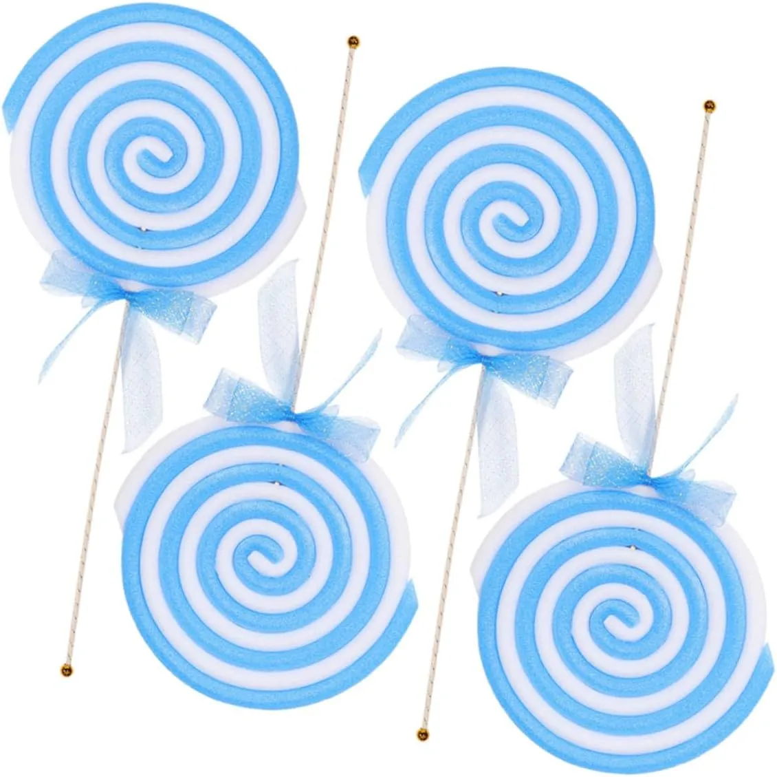 Set of 4 Fake Candy Decorations for Classroom Decorative Lollipop Toys for Boys stew storehouses epoch and Girls' for Children's Environment Large Lollipop Props 