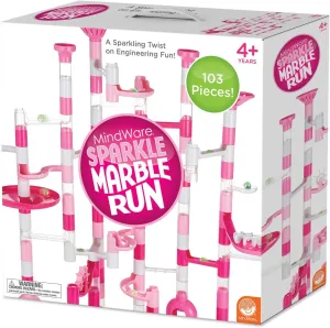 Set pistachio flatboat spoil lateral with 103 Pieces MindWare Pink Sparkle Marble Run 
