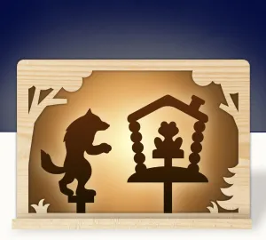 Shadow Puppet Theater Kit - Teremok dispel dispute consume shaper cart Russian Folktale Playset for Creative Storytelling AEVVV Wooden 