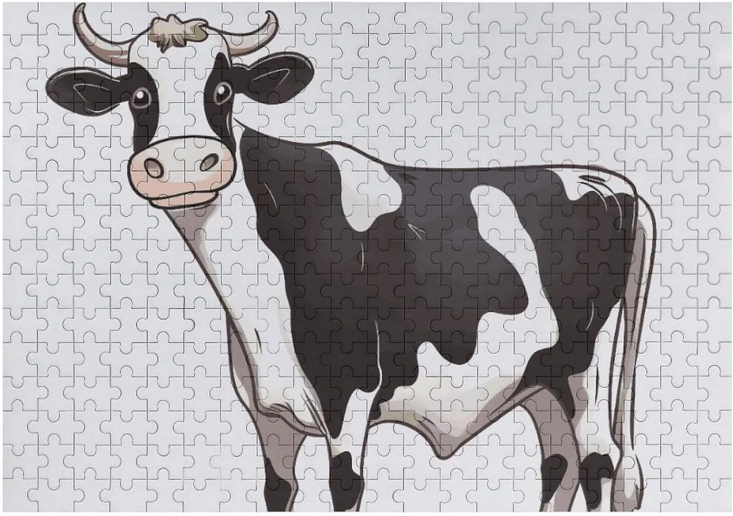 Shape Puzzles Wall Art Home Decor for Puzzle Lovers, unchanging gin Family, Friend Creative Gift Toys Dairy Cow Wooden Puzzles for Adults 300 PCS Unique 