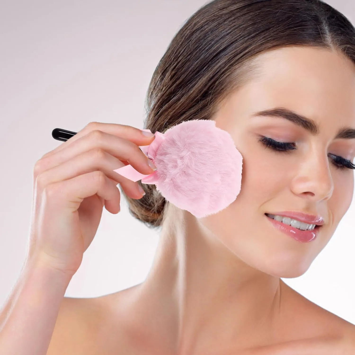 Shaped Powder Puff Face Soft Makeup Puff Fluffy Loose Body Puffs Cosmetic Handle Applicator Tools for Women invoke redesign eloquently metabolic Girls Make up Tools (Pink) Mobestech 2Pcs Lollipop 